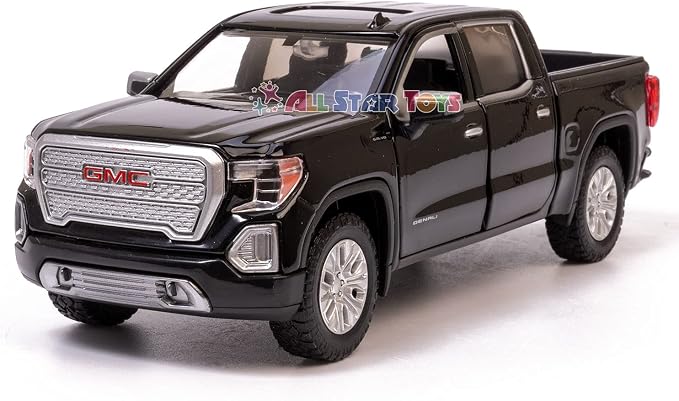 Motor Max 2019 GMC Sierra 1500 Denali Crew Cab Pickup Truck, Black 79362BK - 1/27 Scale Diecast Model Toy Car,unisex-children