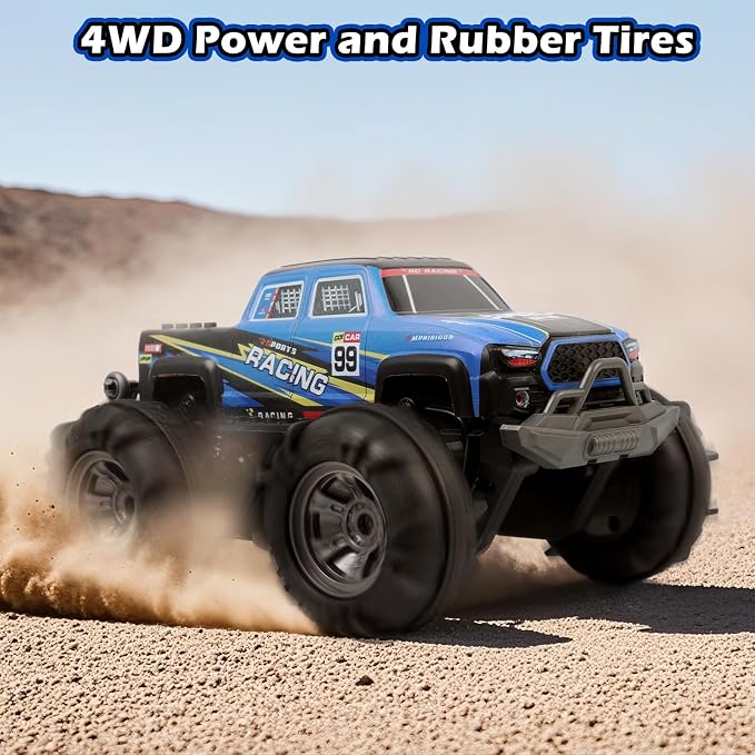 QXHOL Waterproof Monster Truck Gesture RC Car, 4WD Amphibious Hand Controlled Remote Control Toy for Kids, All-Terrain Off-Road Vehicle for Boys Ages 6-7 8 9 10 11 12 Year Old, Present