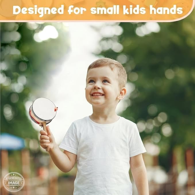 Stoie’s Wooden Musical Instruments for Toddlers Ages 3+, Montessori Music Toy Set for Kids with Drum, Tambourine, Maracas, Bells & Flute, Educational Preschool Toys for Boys & Girls