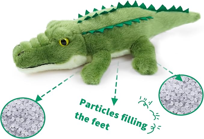 Stuffed Animal for Kids,8 inch Realistic Animal Plush Toy Lying Down Posture Animals,Plush for Boys Girls Adult Birthday Hug Teaching(S-Crocodile)