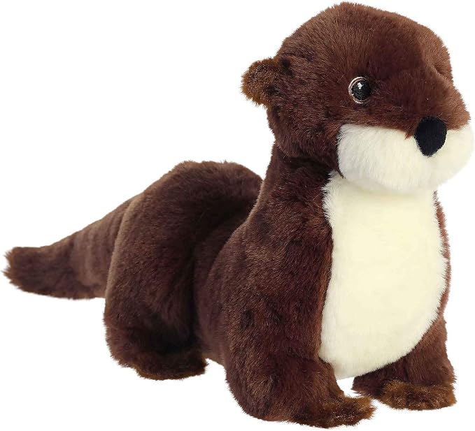 Aurora® Eco-Friendly Eco Nation™ River Otter Stuffed Animal - Environmental Consciousness - Recycled Materials - Brown 13.5 Inches