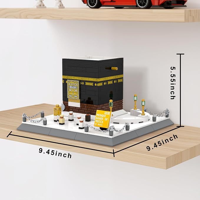 Kaaba Building Set – 446Pcs Architecture Model Kit of Mecca Great Mosque, Adult Building Blocks for Home Office Display, Collectible Landmark Set