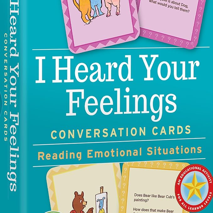 eeBoo: I Heard Your Feelings - 48 Conversation Flashcards, Develops Empathy Through Friendly Illustrations of Emotional Situations, Develop Social and Emotional Intelligence, for Ages 3 and up