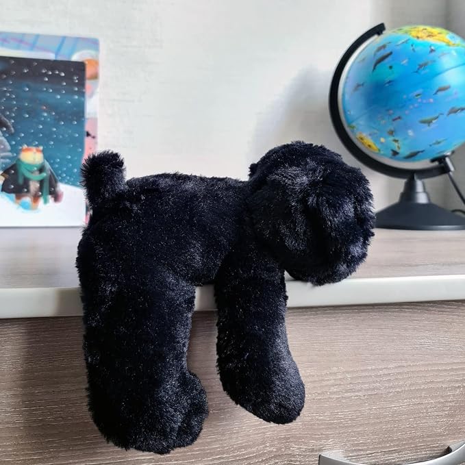 WEIGEDU Small Retrievers Labs Labrador Puppy Dog Stuffed Animals Plush Toys for Kids Boys Girls Birthday Bedtime Easter, 7.9" Black
