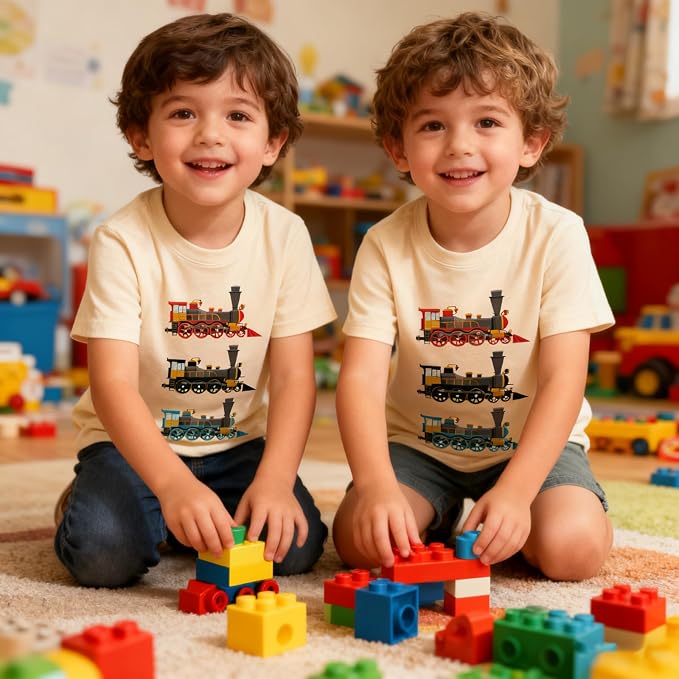 Todder Boys Shirt Kids Trains Bug Retro Nature Cool Tees Tops 2-7 Years