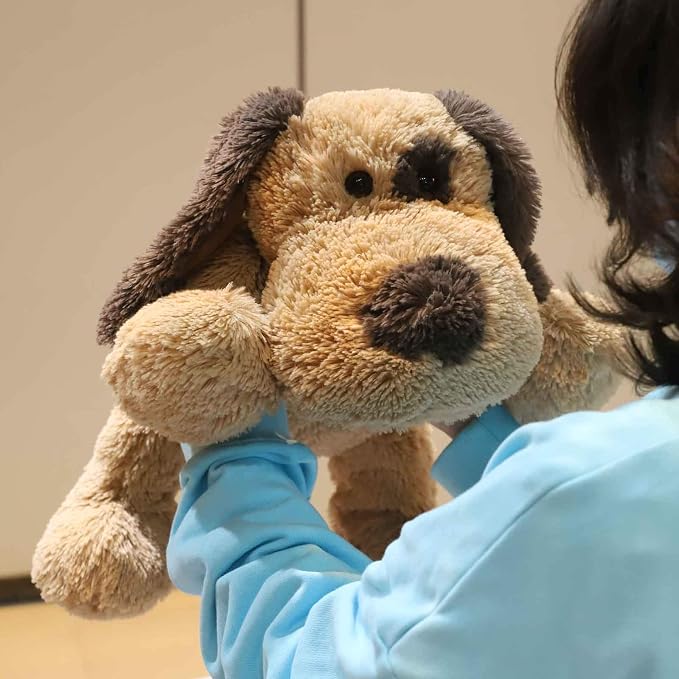WEIGEDU Floppy Stuffed Dog Puppy Plush Toy, 20 inch, Brown | Huggable Beagle Labrador Retriever Stuffed Animal Dogs, Lying Down, Super Soft, for Kid Girl Boy Baby Christmas Birthday Gift