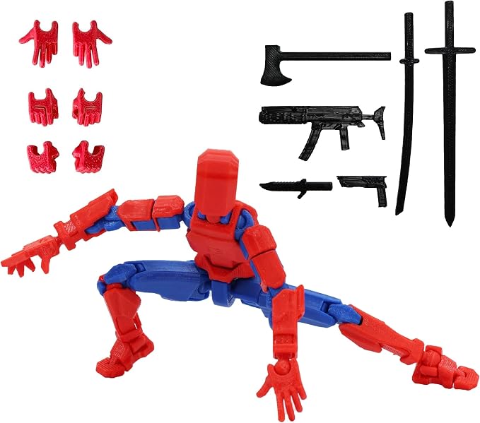 FoxVilla Assembly Completed T13 Action Figure, Titan 13 3D Printed Action Figure, 3D Printed Titan13, Assembled Dummy 13 Lucky 13 Toy Figure