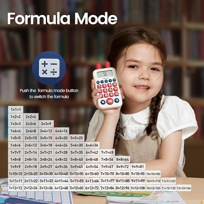 beiens Electronic Math Game for Kids 4-12, Addition Subtraction Multiplication Division Learning Toy, 24 Levels 3M+ Questions Mental Math Practice Educational STEM Toy for Birthday Gift