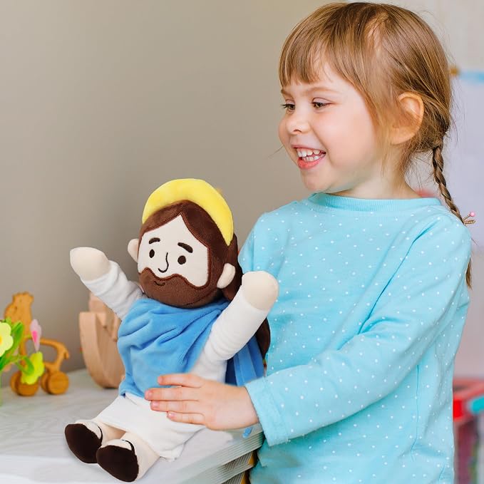 Yelakey 13" Jesus Plush Jesus Stuffed Doll Christian Plushie Doll for Easter Christmas Church Religious Gifts for Kids Adults