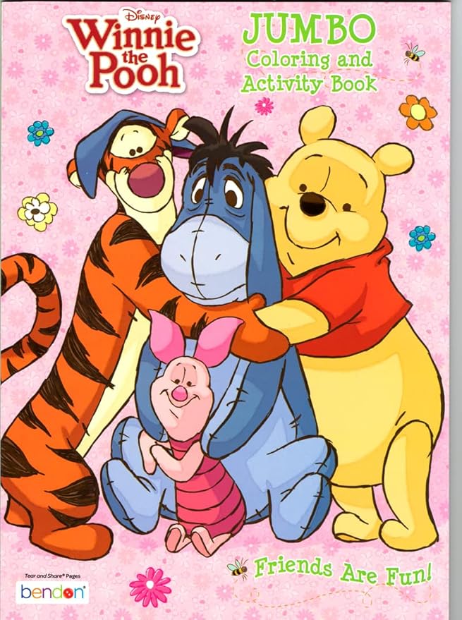 Bendon Winnie The Pooh Coloring Activity Book and Stickers Set for Kids