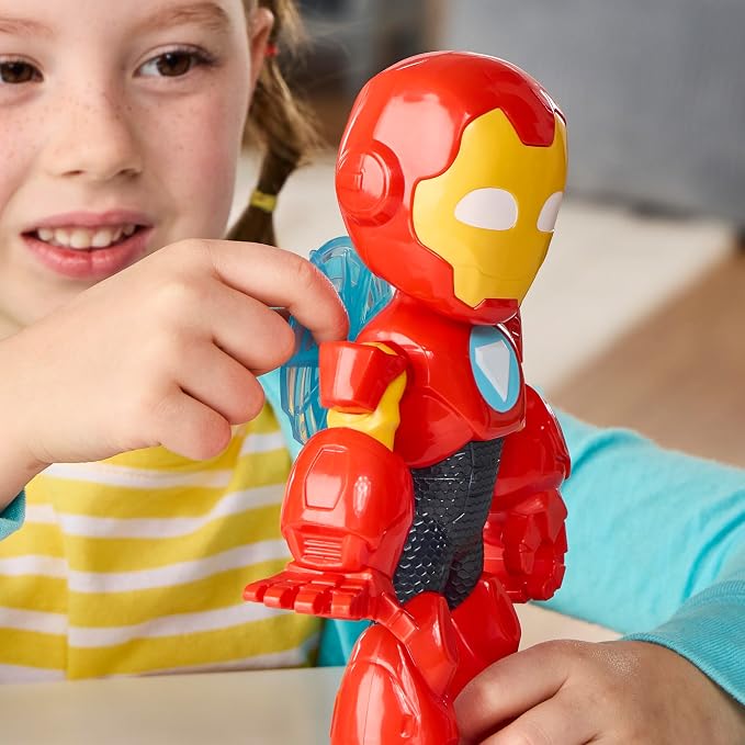 Marvel Iron Man and His Awesome Friends Supersized Iron Man Action Figure, 9-Inch (22.8 CM) Super Hero Toys for Kids, Ages 3+