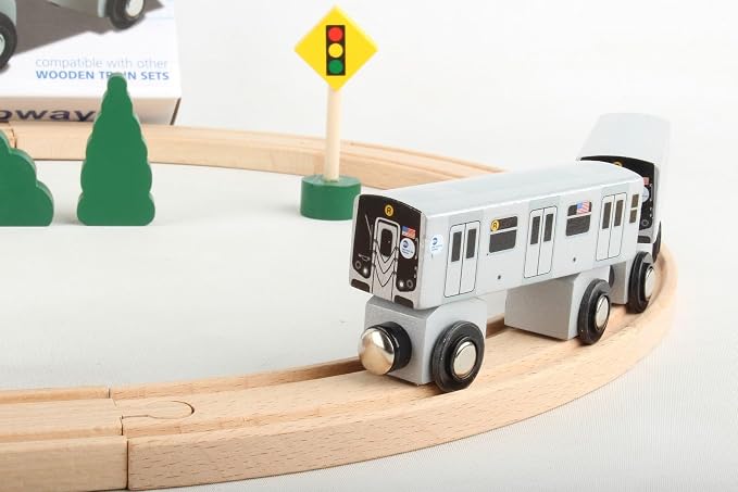 Daron NYC MTA 20Piece Wooden Subway Set