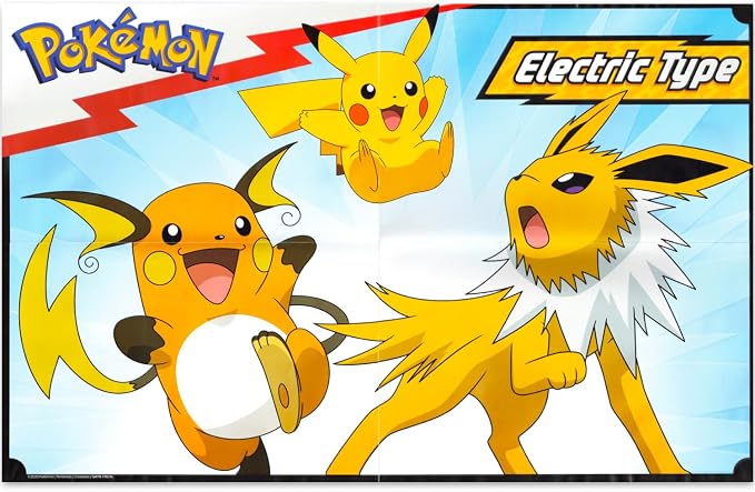 Pokemon Coloring Set with Glow in The Dark Posters, Stickers - Bundle with Pikachu Activity Book for Boys Plus Glow in The Dark Poster, Stickers, Trading Cards, More | Pokemon Coloring Book for Kids