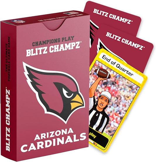 Blitz Champz Arizona Cardinals – Official NFL Playing Cards & Cardinals Gifts for Men & Women, Fun Travel Card Games for Adults & Kids Ages 7+, Ideal Camping Games for Friends & Family Game Night