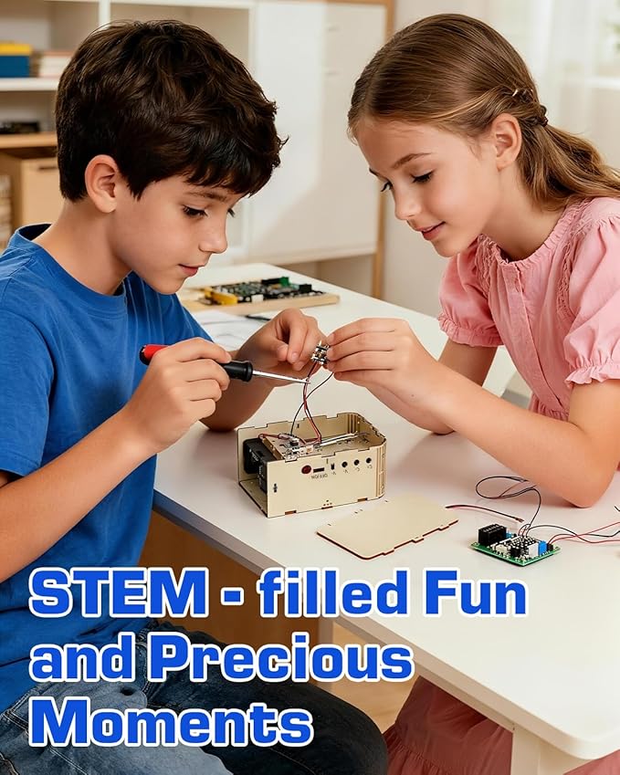 Science Kits for Kids Age 8-12 12-14, STEM Toys DIY Radio Kit Engineering Electronics Project Building Your Own Radio Educational Toy, Ideal Gift for Teen Child Boys Girls 9 10 11 13