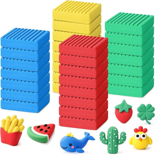 Syhood 30 Pcs 42oz Colorful Reusable and Non Drying Modeling Clay Bulk Plastilina Modeling Clay Gift Set for DIY Sculpting Classroom Arts and Crafts Projects Play