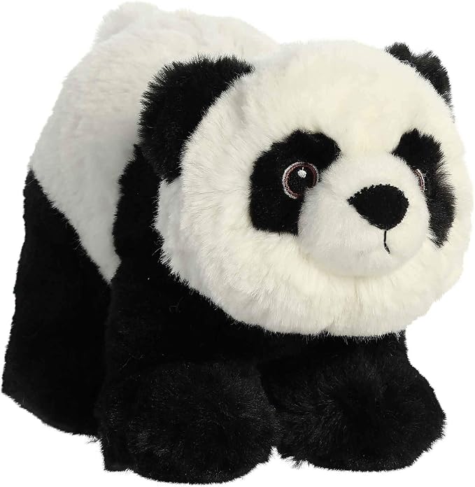 Aurora® Responsibly Made Eco Nation™ Panda Stuffed Animal - Ideal for Playtime Adventures - Perfect for Birthdays or Just Because - Black 9 Inches