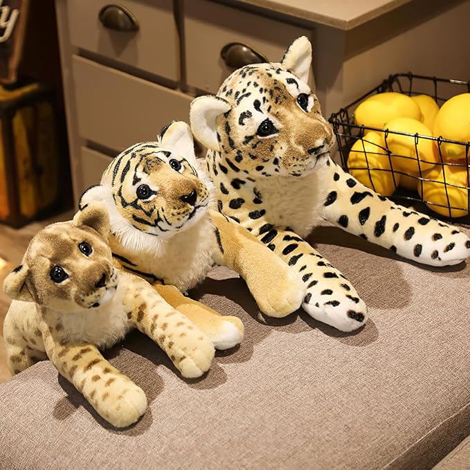 Lion Stuffed Animals 24" Stuffed Lion Plush Pillow Realistic Stuffed Animals Lion Plush Toys Safari Animals Toys Jaguar Cute Plushies Birthday Graduation Gifts for Kids Boys Girls