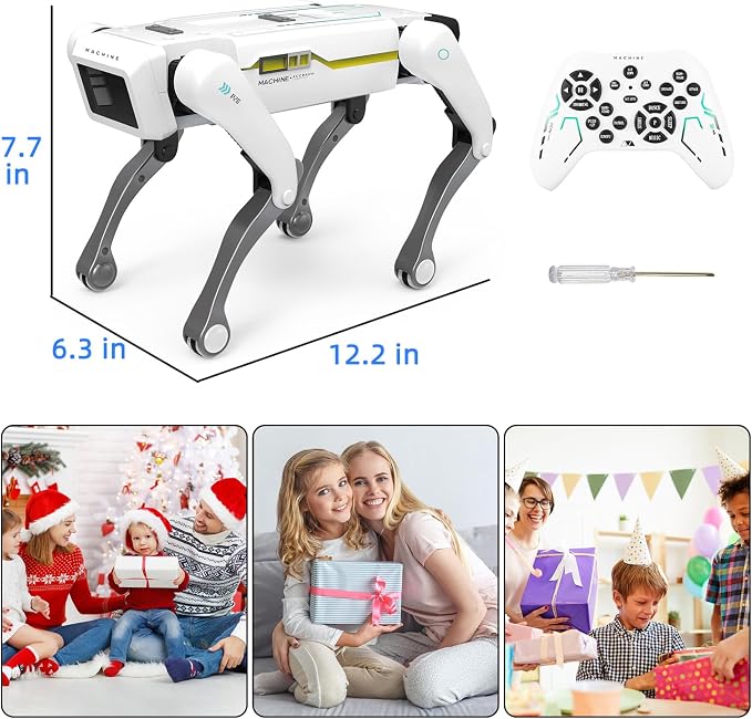 Mostop Smart Robot Dog for Kids Boys: Interactive STEM Robot Pet with Voice/App/Remote Control, Support Action Programming, 30+ Actions, Ideal STEM ToyGift for Adults/Kids