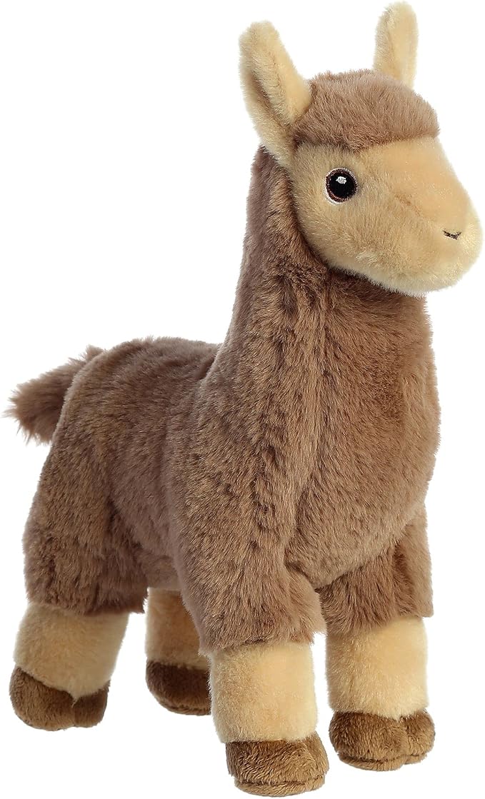 Aurora® Responsibly Made Eco Nation™ Tan Llama Stuffed Animal - Ideal for Playtime Adventures - Perfect for Birthdays or Just Because - Brown 9.5 Inches
