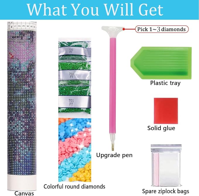 Sunflower Diamond Art Painting Kits for Adults, Stained Glass Full Drill Diamond Dots Paintings for Beginners, Round 5D Paint with Diamonds Pictures Gem Art Painting Kits DIY Crafts Kits 14x14inch