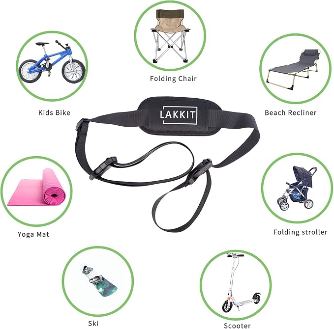 Adjustable Kick Scooter Shoulder Strap, Carrying Strap for Beach Chair, Carrying Shoulder Straps