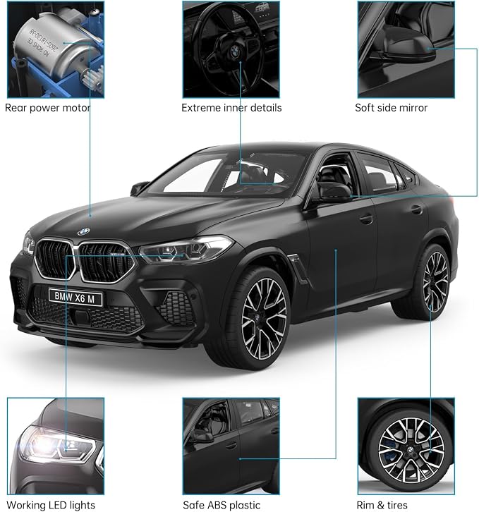 RASTAR BMW RC Car 1/14 BMW X6 M RC Toy Car BMW Remote Control Car for Kids 2.4Ghz