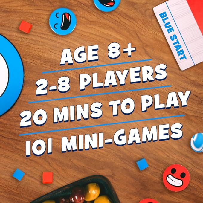 Big Potato Mini Game Party: 101 Mini Games 1 Star Player, Family Board Game for 2-8 Players, Perfect for Family Game Night or with Friends