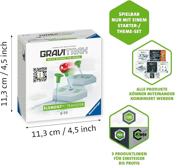 Ravensburger GraviTrax: Transfer Accessory | STEM Toy for Kids Ages 8 and Up | Compatible with All GraviTrax Systems | Ranked No.1 Marble Run System in The U.S