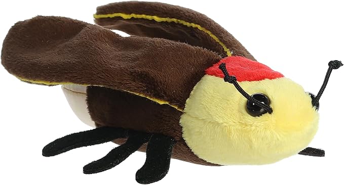 Aurora® Adorable Mini Flopsie™ Lux Firefly™ Stuffed Animal - Mini Companions Ready for Playful Adventures - for Kids All Ages, Toddlers, Adults, and Families - Brown 7.5 Inches