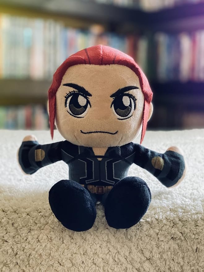 Bleacher Creatures Marvel Black Widow 8" Kuricha Sitting Plush- Soft Chibi Inspired Toy