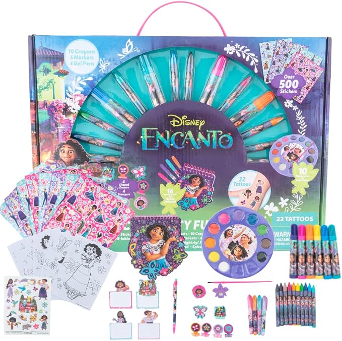 Innovative Designs Disney Encanto Creativity Fun Kids Art Set for Coloring, Painting, and Crafts