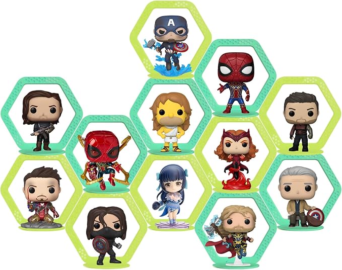 LRANFOW 12 Sets Display Shelves for Funko Pop Display or Other Pop Figures, Wall Mounted Glow at Night