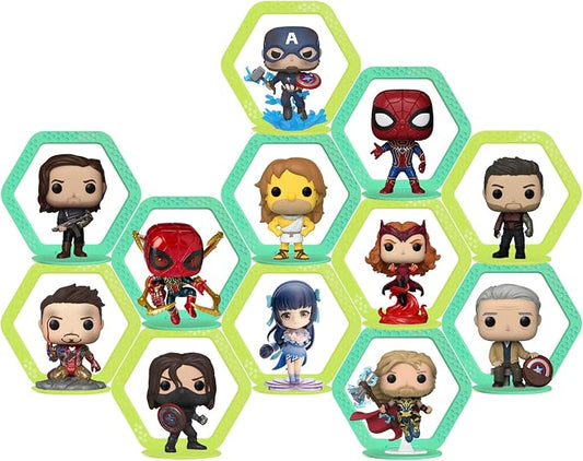 LRANFOW 12 Sets Display Shelves for Funko Pop Display or Other Pop Figures, Wall Mounted Glow at Night