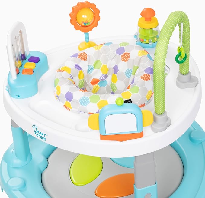 Smart Steps Bounce N’ Dance 4-in-1 Activity Center Walker, Hexagon Dots