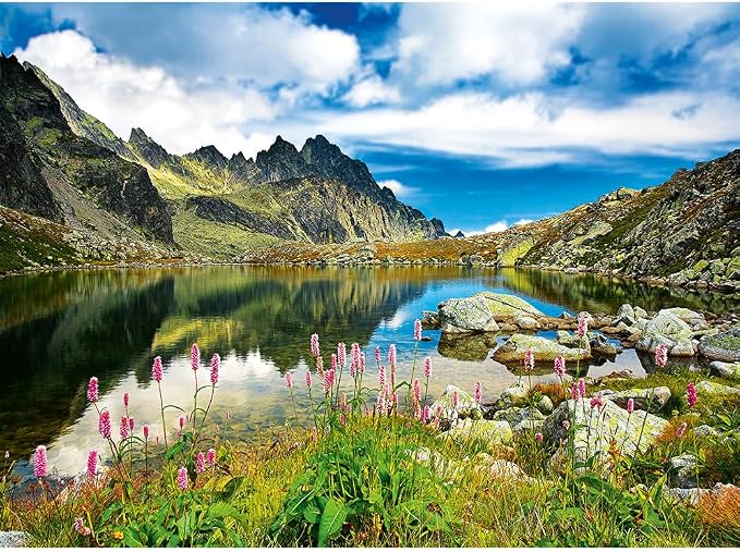 Trefl Starolesnianski Pond, Tatras, Slovakia 3000 Piece Jigsaw Puzzle Red 46"x33" Print, DIY Puzzle, Creative Fun, Classic Puzzle for Adults and Children from 15 Years Old