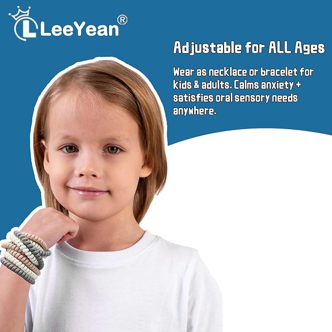 Chew Necklaces for Sensory Kids, 18 Pack Chewy Toys with Autism ADHD SPD, Teething Necklace for Baby, BPA Free