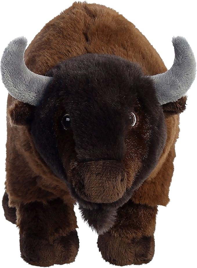 Aurora® Responsibly Made Eco Nation™ Bison Stuffed Animal - Ideal for Playtime Adventures - Perfect for Birthdays or Just Because - Brown 9 Inches