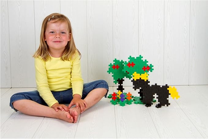 PLUS PLUS Big - 600 Piece Set in Storage Tub - Interlocking Large Puzzle Building Blocks, Quiet Stem Toys for Toddlers - Gifts for Boys & Girls
