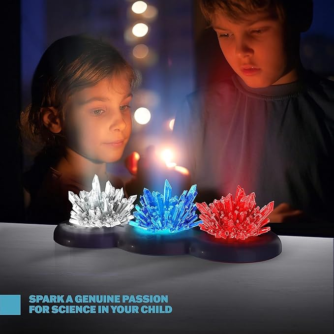 Light-up Crystal Growing Kit for Kids - Science Kits for Kids Age 8-12 - 6 7 8 9 10 Year Old Boy Birthday Gifts - Gifts for Girls - STEM Toys for 7 Year Old Boys, Experiment Crafts for Age 10-12 Years