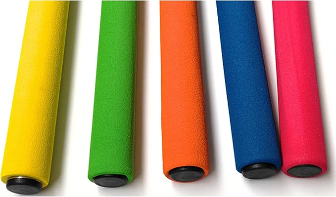 Kikeep Track and Field Relay Batons Sticks Assorted Color Relay Running Race Batons Sticks Foam Relay Running Baton 5 Pack Track & Field Sticks