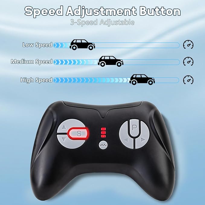 ANPABO 2.4GHz Bluetooth Remote Control for 12V/24V Ride on Car, JR Model Compatible Replacement Controller with 3 Speed Modes, One-Key Pairing, Parental Emergency Stop & Stable Signal