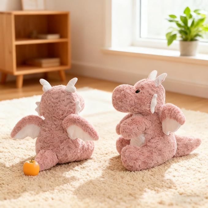 SUSULF Little Flying Dragon - Cute Stuffed Animal Plush Toy - Adorable Soft Dragons Toy Plushies and Gifts - Perfect Present for Kids (Pink,11.81in/30cm)