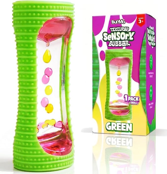 BUNMO Liquid Motion Bubbler Sensory Toy for Kids & Adults – Gentle Fidget Toy for Mindfulness – Stimulating Visual Sensory Experience – Colorful Bubble Fidget Timer for Desk & Travel - Green