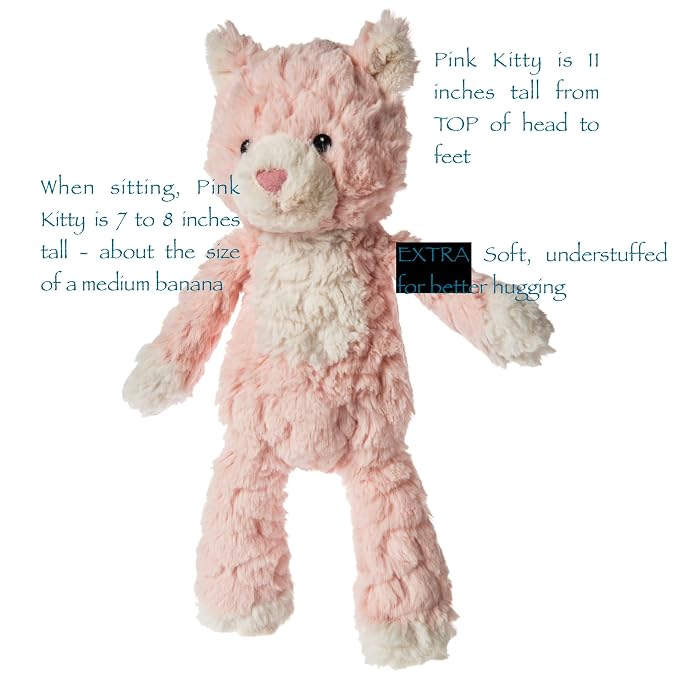Mary Meyer Putty Nursery Stuffed Animal Soft Toy, 11-Inches, Pink Kitty