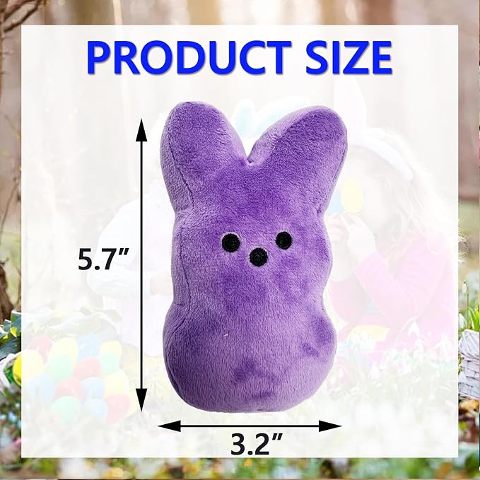 16PCS Easter Stuffed Bunny Plush Toys,Easter Bunny Bulk Stuffed Animals Plushie for Kids Boys Girls Toddler,Easter Basket Stuffers Egg Fillers