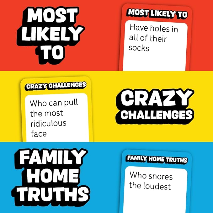 Lucky Egg are You Sure We’re Related? – Hilarious Family Games for Kids and Adults | Board Game with 200 Cards, Paddles & Spinner | Party Games for Family Game Night for 8+ | 2–8 Players