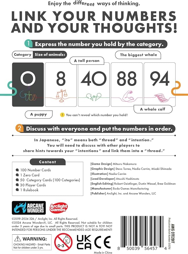 Arcane Wonders ito | Cooperative Strategy Party Card Game for Ages 8 Plus | 2 to 10 Players | Secret Clue Category Challenge for Families Groups Classrooms | Fast Communication Activity for Night