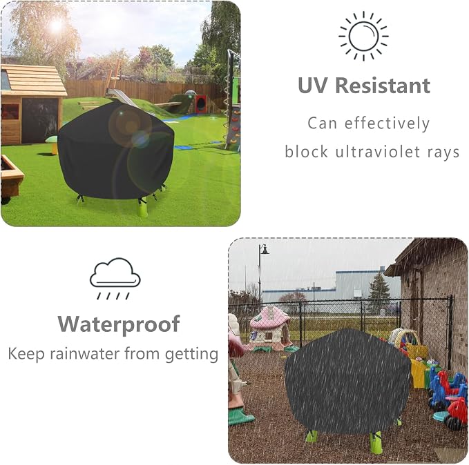 Kids Water Table Cover Spiralin' Seas Waterpark Play Sand Water Table Outdoor Toys Cover 34X34X18 inch-Black