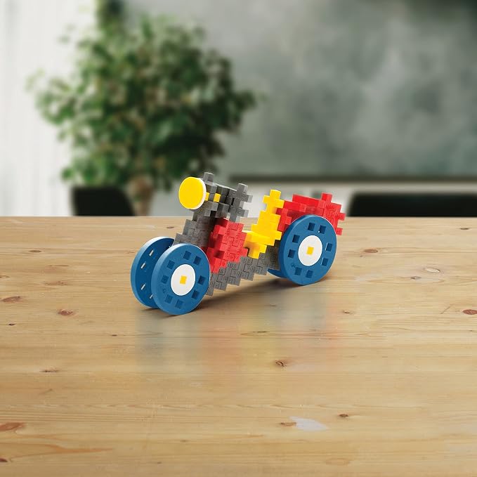 PLUS PLUS GO! Educational Tub Wheel Mix - 2,600 Pieces, 15 Baseplates, 24 Wheels, 36 Big Wheels - Model Vehicle Set, Interlocking Mini Building Blocks for Kids, Fun Stem Toys for Kids